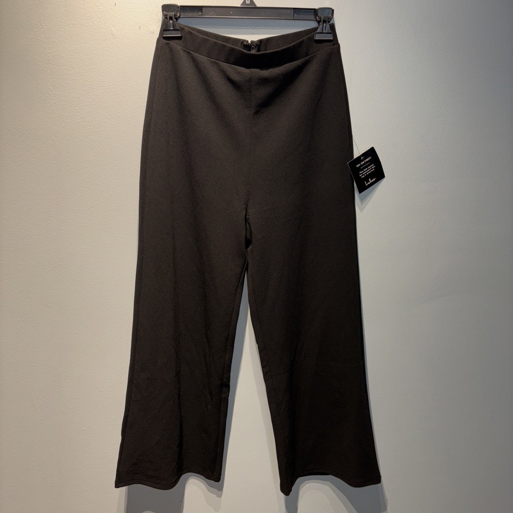 Lulus Women Sz S High Waist Pull On Wide Leg Pants Lined Comfy Stretch Career